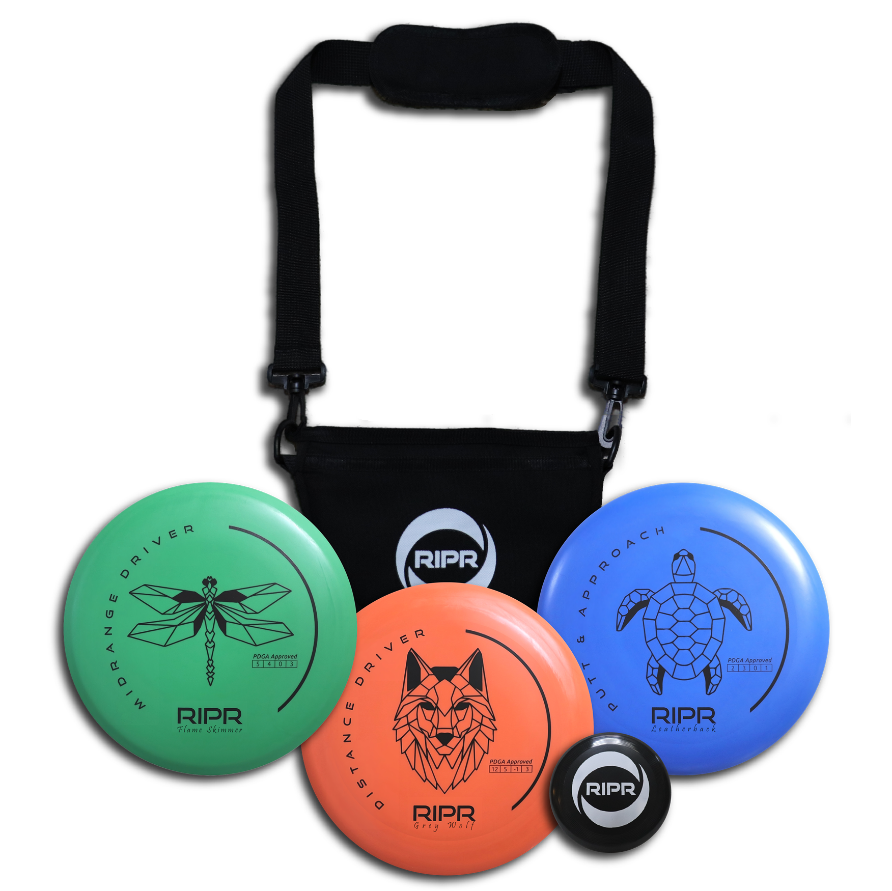 RIPR Bundle - Premium Disc Golf Set + Shoulder Bag